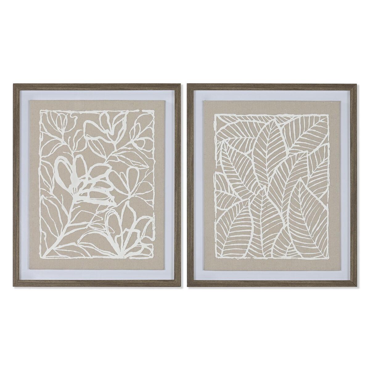 Lærred Home ESPRIT Hvid Beige Blad af en plante Urban 50 x 4 x 60 cm (2 enheder) Lærred Home ESPRIT Hvid Beige Blad af en plante Urban 50 x 4 x 60 cm (2 enheder)