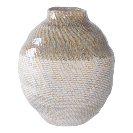 Lagos vase hvid,grøn