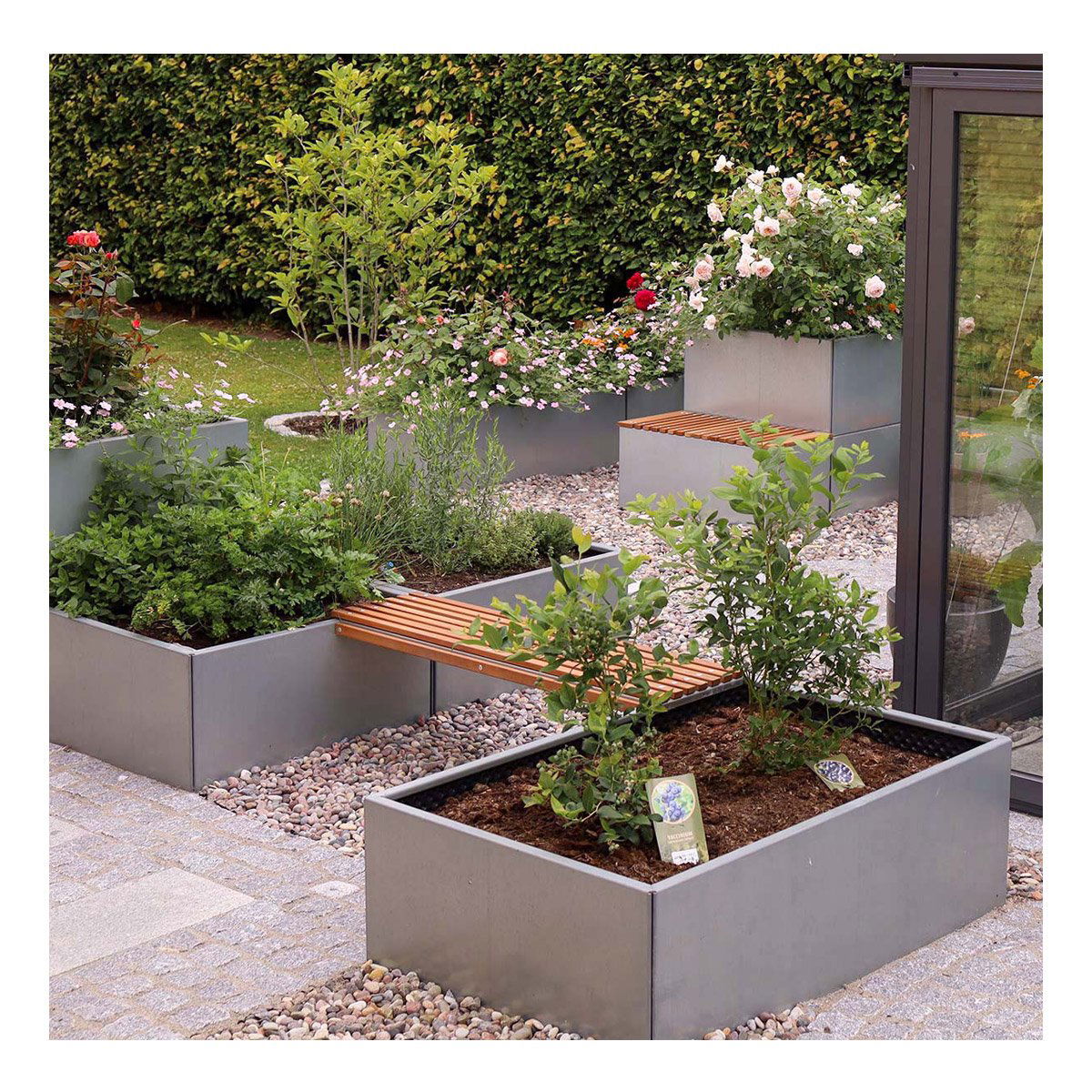 Land Modern Aflang plantekasse i galvaniseret stål - 40 x 60 x 80 cm høj (Stablet) Land Modern Aflang plantekasse i galvaniseret stål - 40 x 60 x 80 cm høj (Stablet)