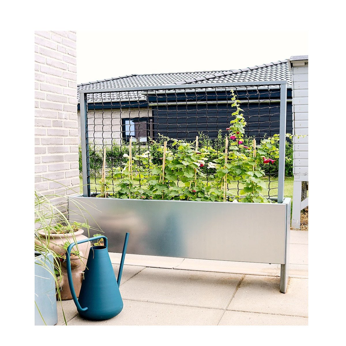 Land Modern Slim - Plantekasse med espalier, galvaniseret - 120 cm Land Modern Slim - Plantekasse med espalier, galvaniseret - 120 cm