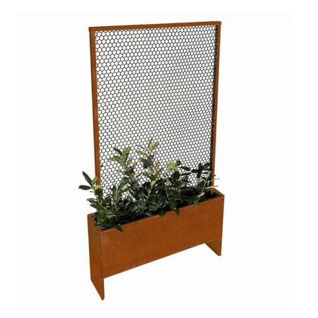 Land Modern Slim - Plantekasse med højt espalier, Corten