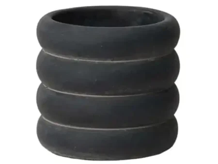 Lauvring, Aicha, Urtepotte, Sort, Cement, D:18,5 x H:17 cm