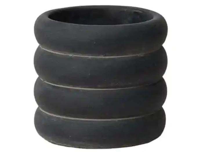 Lauvring, Aicha, Urtepotte, Sort, Cement, D:18,5 x H:17 cm Lauvring, Aicha, Urtepotte, Sort, Cement, D:18,5 x H:17 cm