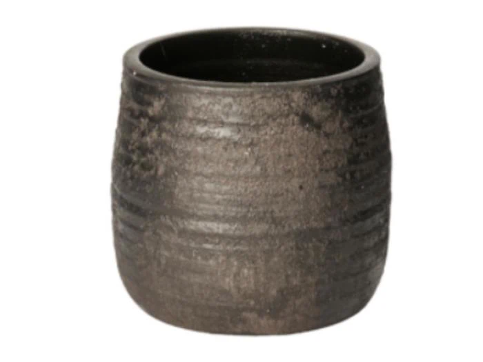 Lauvring, Amaro, Urtepotte, Sort, Keramik, Dia:18 x H:17 cm Lauvring, Amaro, Urtepotte, Sort, Keramik, Dia:18 x H:17 cm