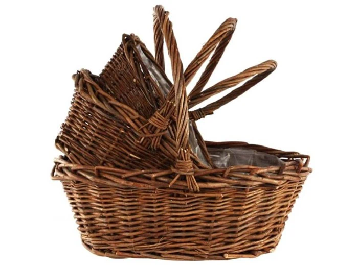 Lauvring, Grace kurv med hank, brun, willow, L:29-40 - s/3 Lauvring, Grace kurv med hank, brun, willow, L:29-40 - s/3