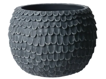 Lauvring, Kato, Urtepotte, Sort, Cement, D:31,5 x H:24,5 cm