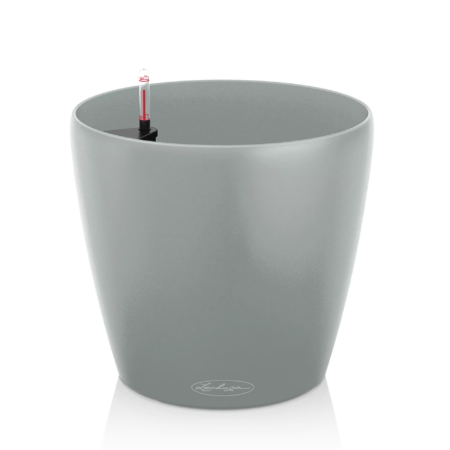 Lechuza Classico Color ECO 28 krukke til blomster med selvvandingssystem Grå lys