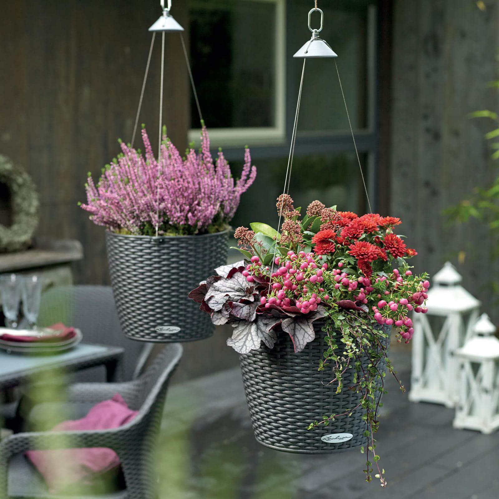 Lechuza Nido Cottage udendørs krukke grå til blomster med selvvandingssystem 23 Lechuza Nido Cottage udendørs krukke grå til blomster med selvvandingssystem 23