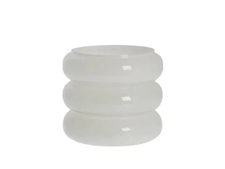 Lene Bjerre, Dissie vase, hvid, glas, B18 H17Ø18 cm