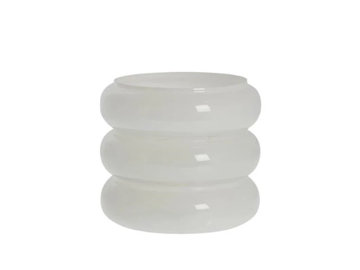 Lene Bjerre, Dissie vase, hvid, glas, B18 H17Ø18 cm Lene Bjerre, Dissie vase, hvid, glas, B18 H17Ø18 cm