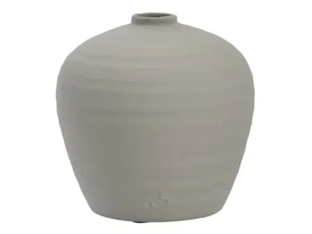 Lene Bjerre, Håndlavet, Catia, Vase, Sølvgrå, Keramik, H:21 x Dia:20 cm
