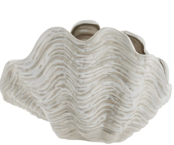 Lene Bjerre Sheline Musling vase - 26x19,5 - sand Lene Bjerre Sheline Musling vase - 26x19,5 - sand