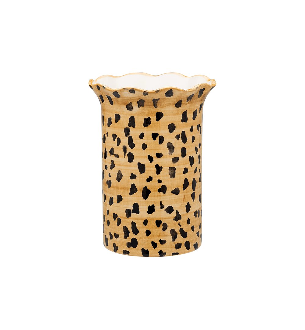 Leopard Vase, brun - H21 cm. Leopard Vase, brun - H21 cm.