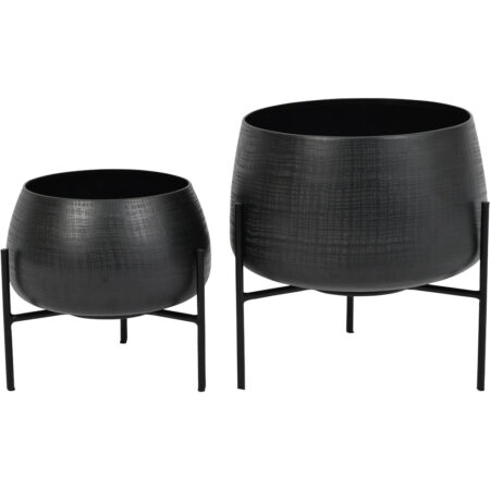 Libra Interiors Clyde Tabletop Planters Black