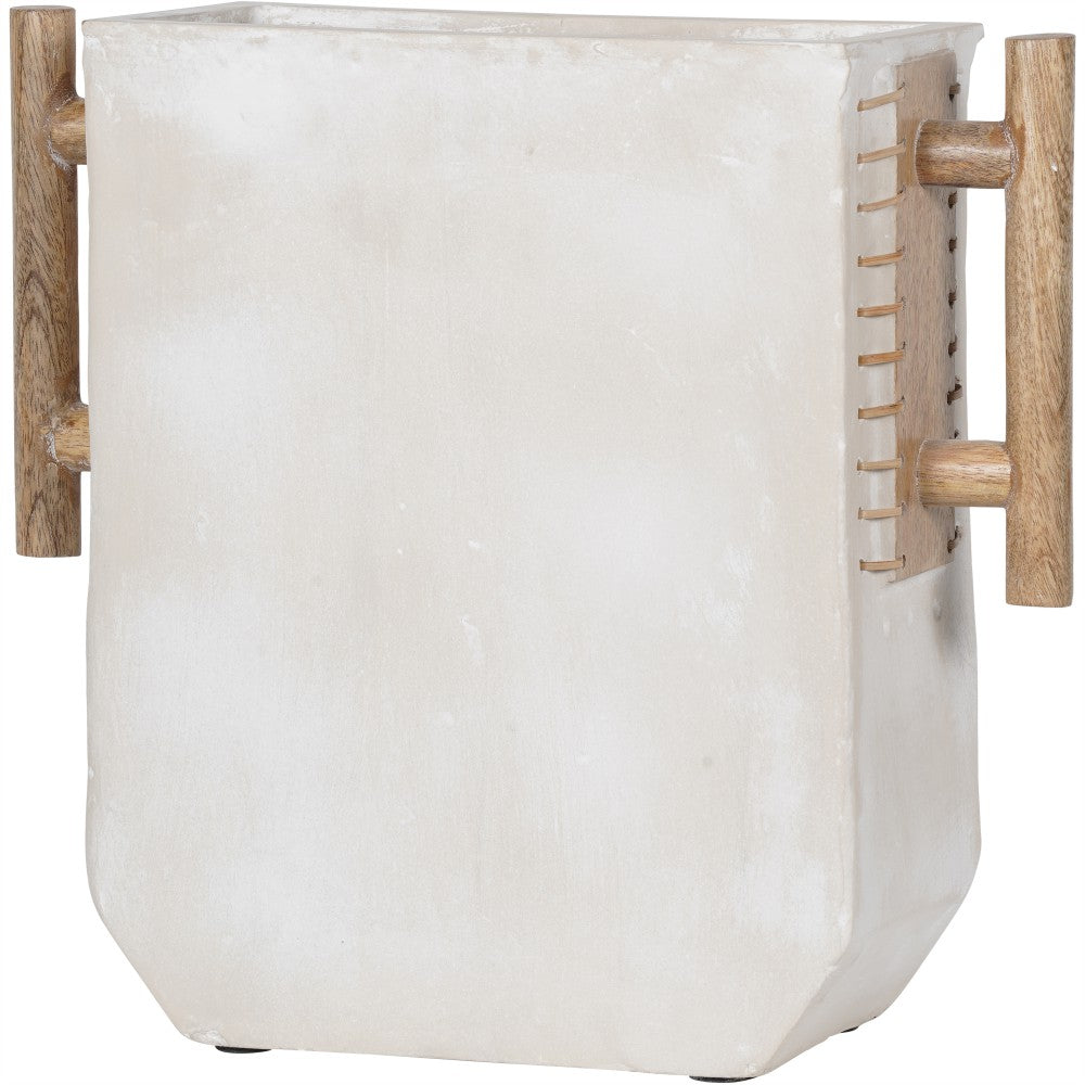 Libra Interiors Ecomix Vase With Wooden Handle / Small