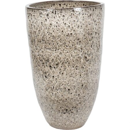 Libra Interiors Mederno Taupe Ceramic Tall Planter