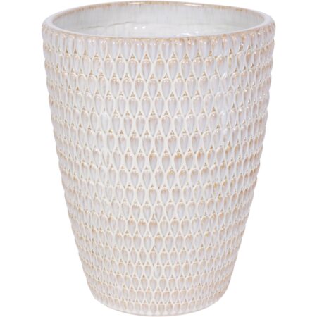 Libra Interiors Mediterranean XL Cream Ceramic Planter