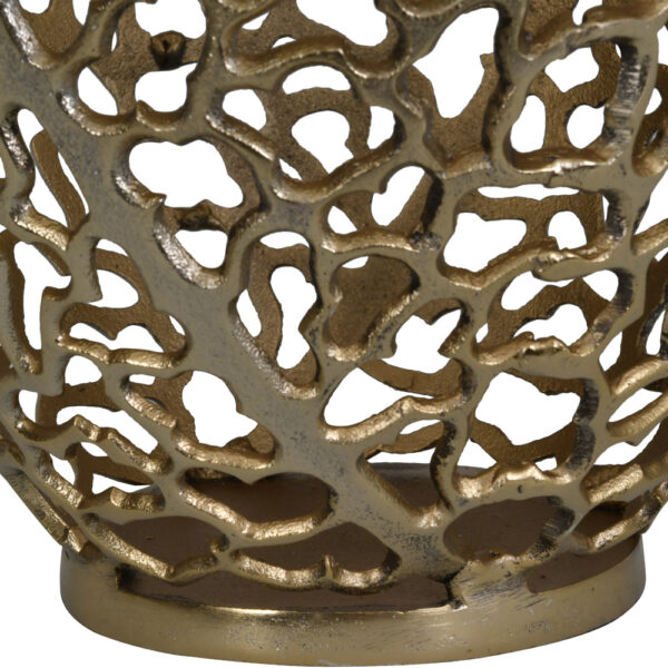 Libra Luxurious Glamour Collection - Aussie Gold Coral Aluminium Barrel Vase