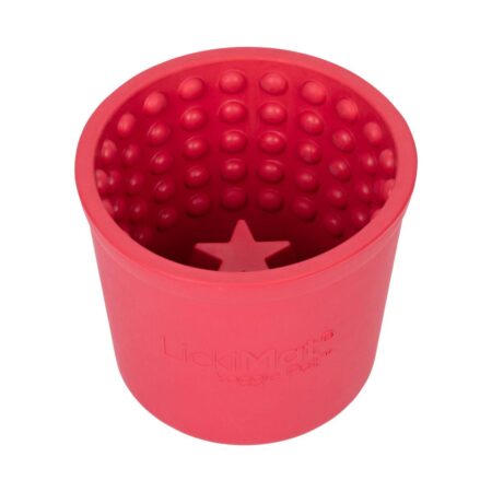 Lickimat Yoggie Pot - hundefeeder i pink gummi