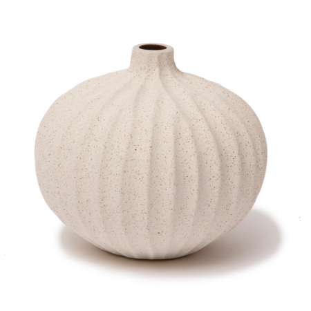 Lindform Bari vase Sand white light deep line, M