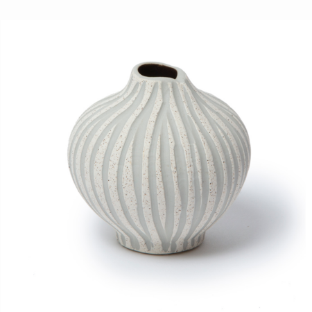Lindform Line vase Sand white stone stripe, small