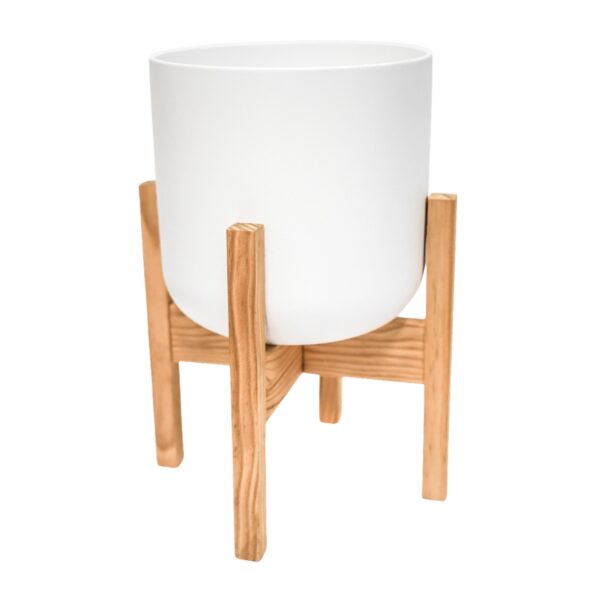 Lisbon Plant Pot With Stand White
