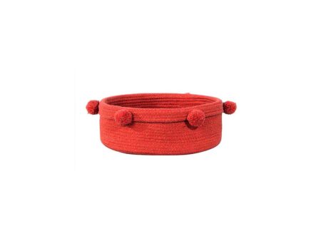 Lorena Canals - Basket Tray - Kurv - Brick Red - H12 x Ø30 cm