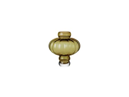 Louise Roe - Balloon Vase 02 - Vase - Olive - Ø6,5-17,5 x H20 cm