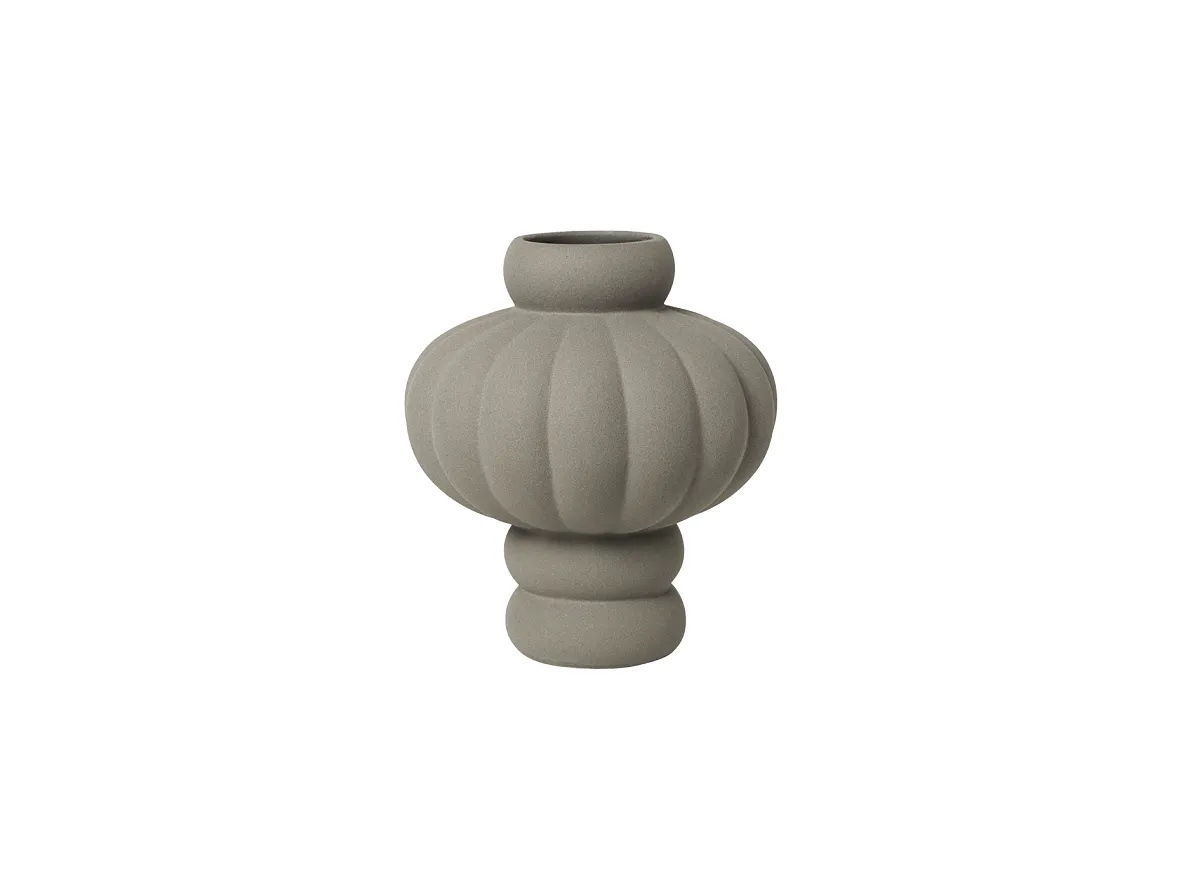 Louise Roe - Balloon Vase 08 - Vase - Sanded Grey - Ø10-26 x H30 cm Louise Roe - Balloon Vase 08 - Vase - Sanded Grey - Ø10-26 x H30 cm