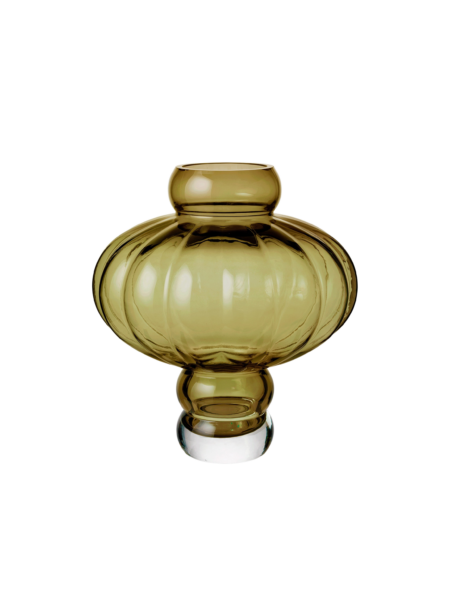 Louise Roe - Balloon vase #08, Olive - H30 cm.