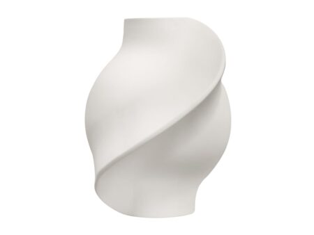 Louise Roe - Caramic Pirout vase - Vase - Rå hvid - Ø7 x Ø21 x H22 cm