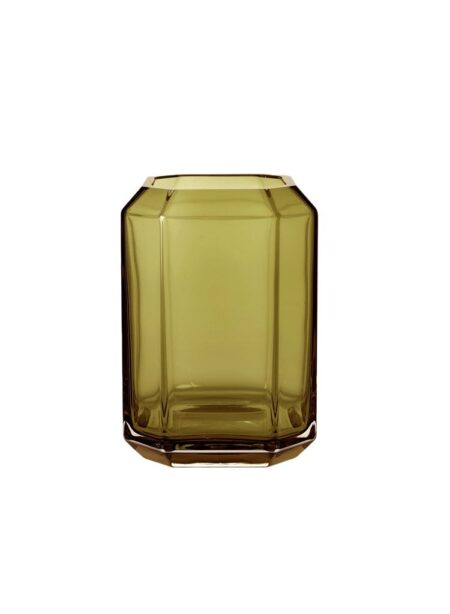 Louise Roe Jewel Vase Glass H: 20 cm - Olive