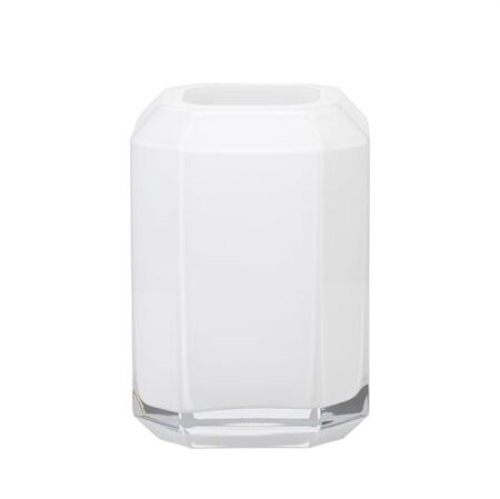 Louise Roe Jewel Vase Glass H: 20 cm - Opal White