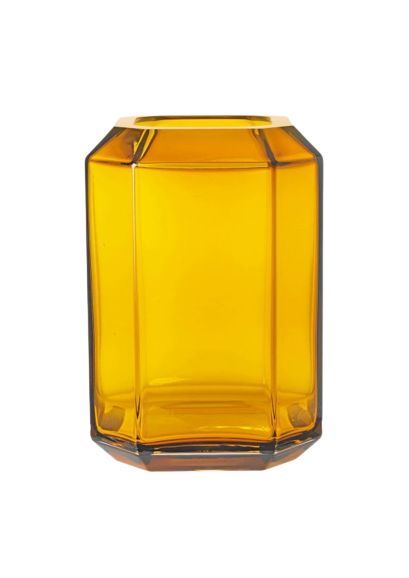 Louise Roe Jewel Vase Glass H: 26 cm - Amber