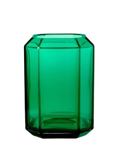 Louise Roe Jewel Vase Glass H: 26 cm - Green
