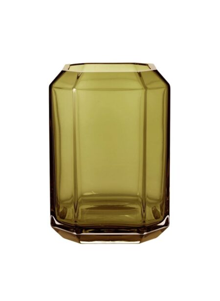 Louise Roe Jewel Vase Glass H: 26 cm - Olive