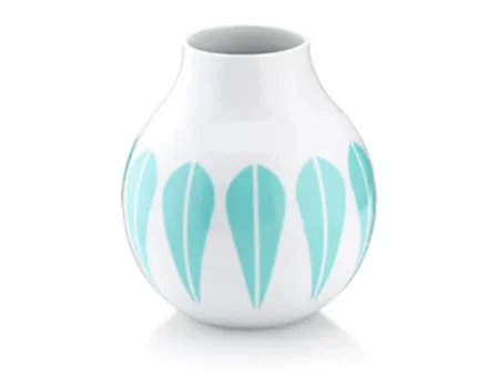Lucie Kaas, Vase, Arne Clausen Collection, Hvid/Mint grøn, H16 cm