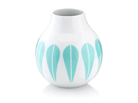 Lucie Kaas, Vase, Arne Clausen Collection, Hvid/Mint grøn, H20 cm