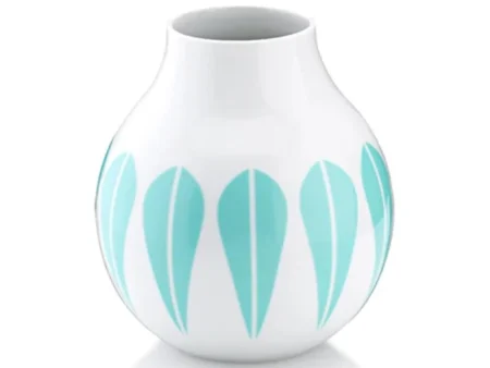 Lucie Kaas, Vase, Arne Clausen Collection, Hvid/Mint grøn, H24 cm