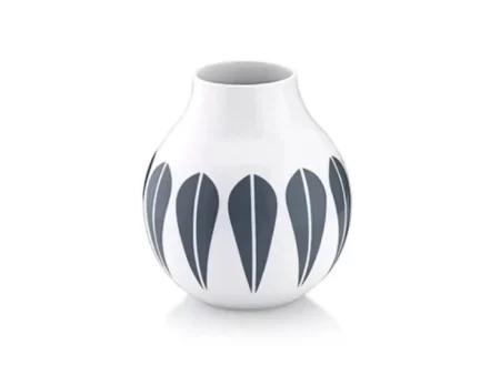 Lucie Kaas, Vase, Arne Clausen Collection, Hvid/Mørkeblå, H10,5 cm