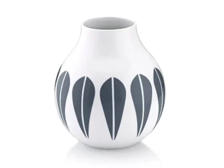 Lucie Kaas, Vase, Arne Clausen Collection, hvid/mørkeblå, H16 cm