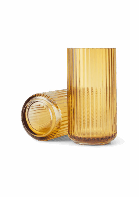 Lyngby Porcelæn - Lyngby Vase H20.5 cm amber, gul mundblæst glas