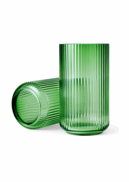 Lyngby Porcelæn - Lyngby Vase H31 cm copenhagen green mundblæst glas
