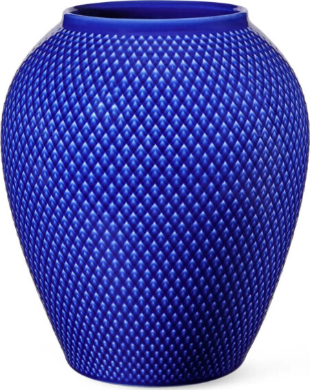 Lyngby Porcelæn - Rhombe Color Porcelænsvase 16,5 Cm - Mørkeblå
