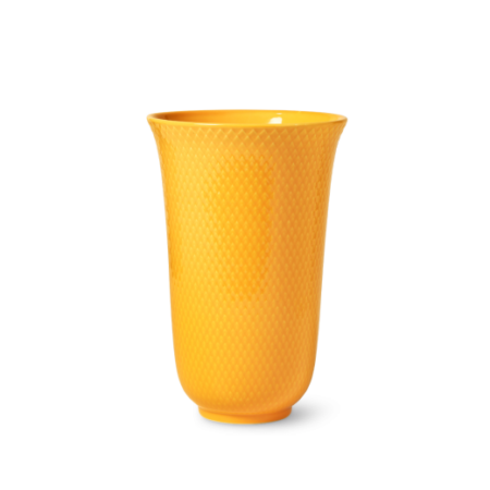Lyngby Porcelæn - Rhombe Color Porcelænsvase - H20 cm - Gul