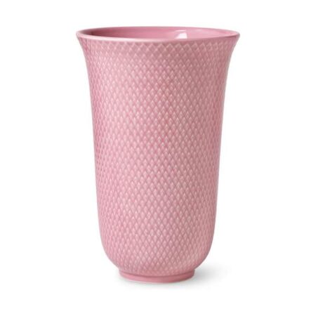 Lyngby Porcelæn - Rhombe Color Porcelænsvase - H20 cm - Rosa