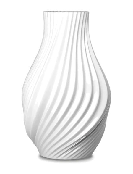 Lyngby Porcelæn | Twist Vase H18 Cm Hvid Porcelæn | 18 CM