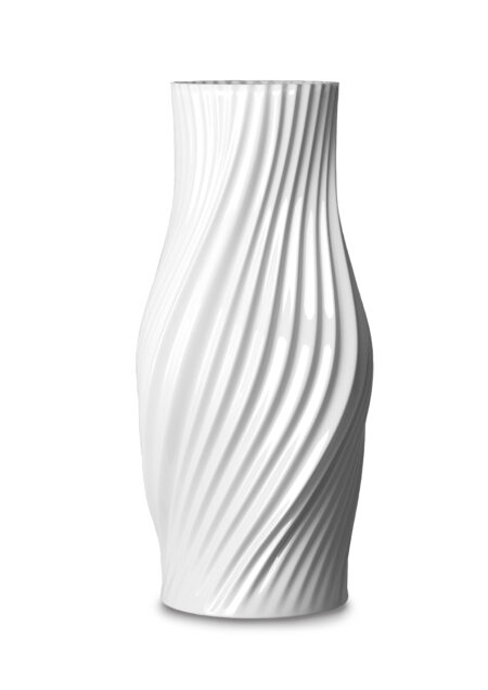 Lyngby Porcelæn - Twist Vase - Hvid - 31 cm