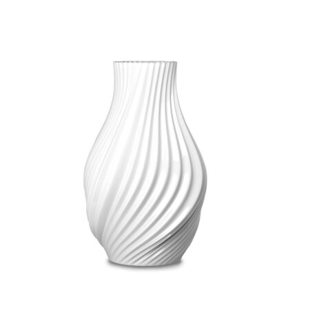 Lyngby Porcelæn Twist vase 18 cm Hvid