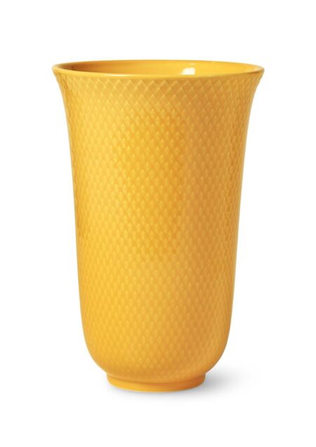 Lyngby Rhombe Color Vase H: 20 cm - Gul OUTLET